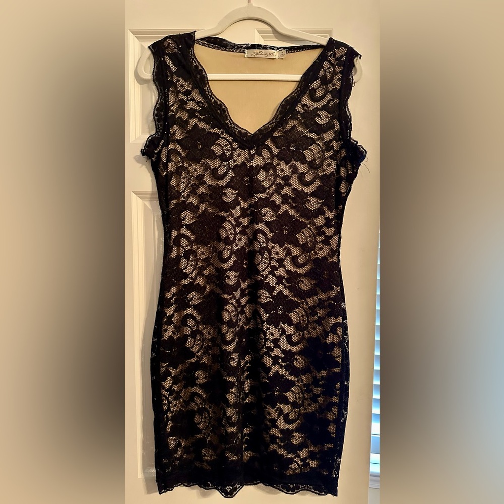 Black Lace Mini Dress